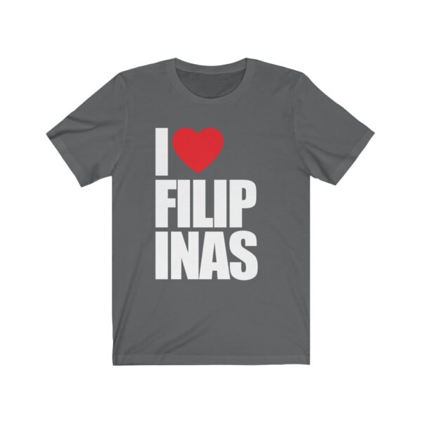 "I Love Filipinas" (White Letterings) Unisex Jersey Short Sleeve Tee - Image 3