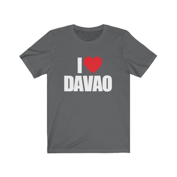 "I Love Davao" (White Letterings) Unisex Jersey Short Sleeve Tee - Image 3