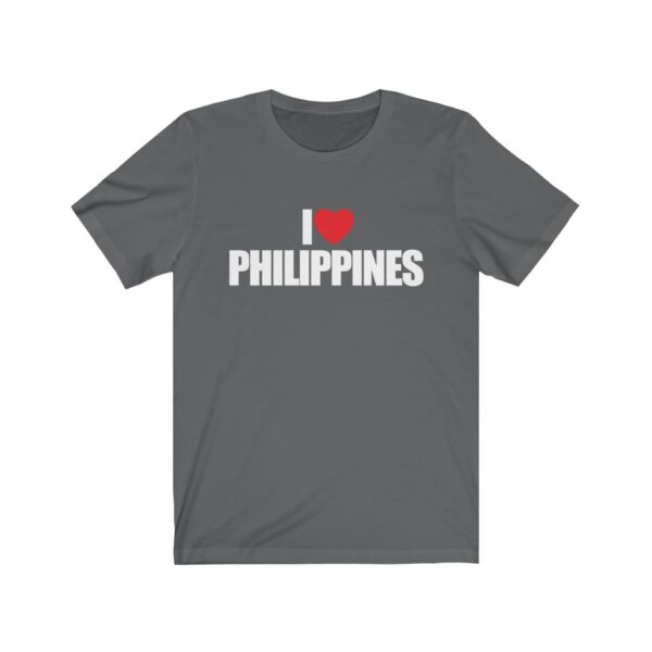 "I Love Philippines" (White Letterings) Unisex Jersey Short Sleeve Tee - Image 3