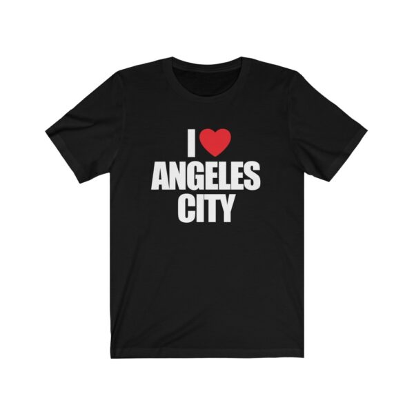 "I Love Angeles City" (White Letterings) Unisex Jersey Short Sleeve Tee - Image 2