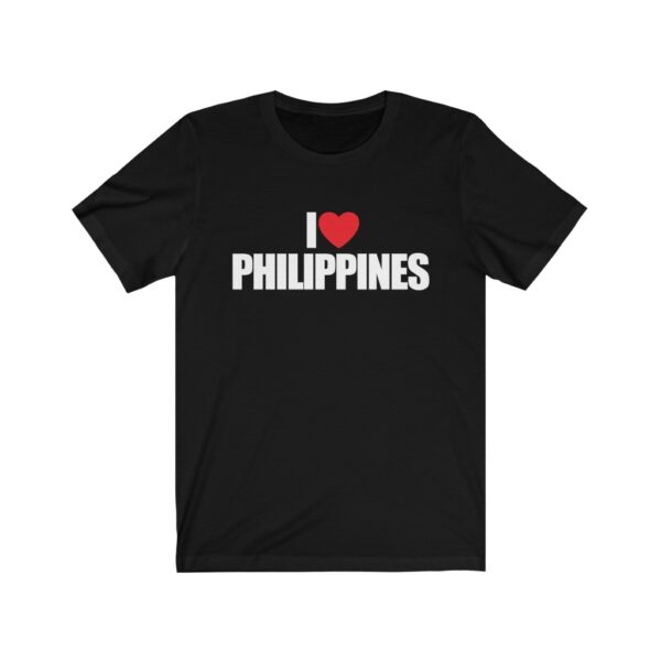 "I Love Philippines" (White Letterings) Unisex Jersey Short Sleeve Tee