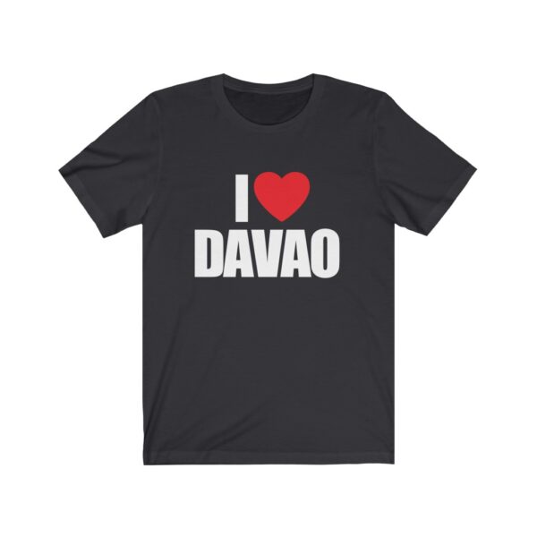 "I Love Davao" (White Letterings) Unisex Jersey Short Sleeve Tee - Image 2