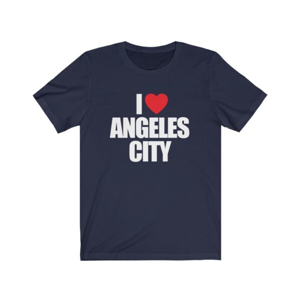 "I Love Angeles City" (White Letterings) Unisex Jersey Short Sleeve Tee - Image 4