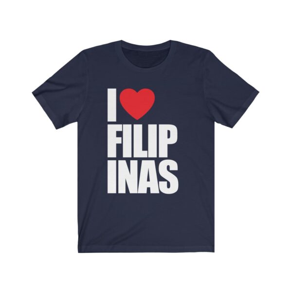 "I Love Filipinas" (White Letterings) Unisex Jersey Short Sleeve Tee - Image 4