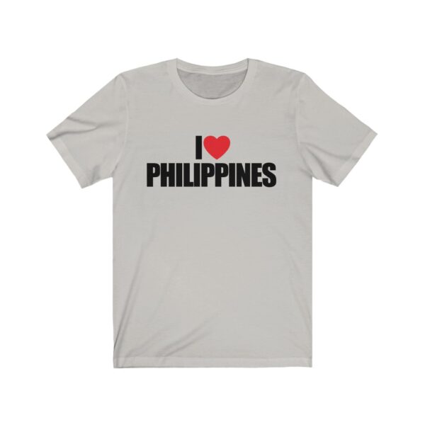 "I Love Philippines" (Black Lettering) Unisex Jersey Short Sleeve Tee - Image 3