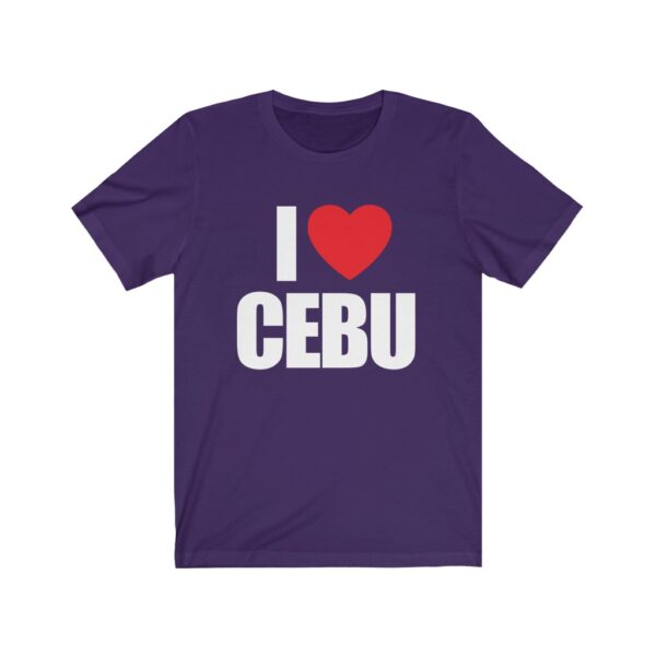 "I Love Cebu" (White Letterings) Unisex Jersey Short Sleeve Tee - Image 5