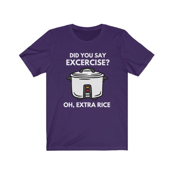 "Extra Rice" (White Letterings) Unisex Jersey Short Sleeve Tee - Image 5