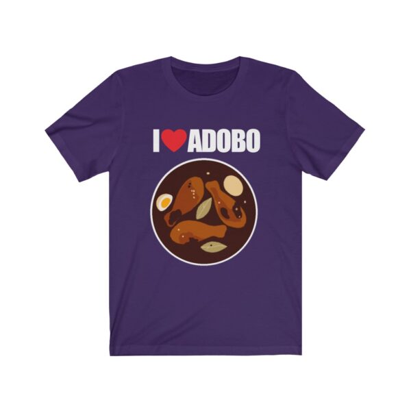 "I Love Adobo" (White Letterings) Unisex Jersey Short Sleeve Tee - Image 5