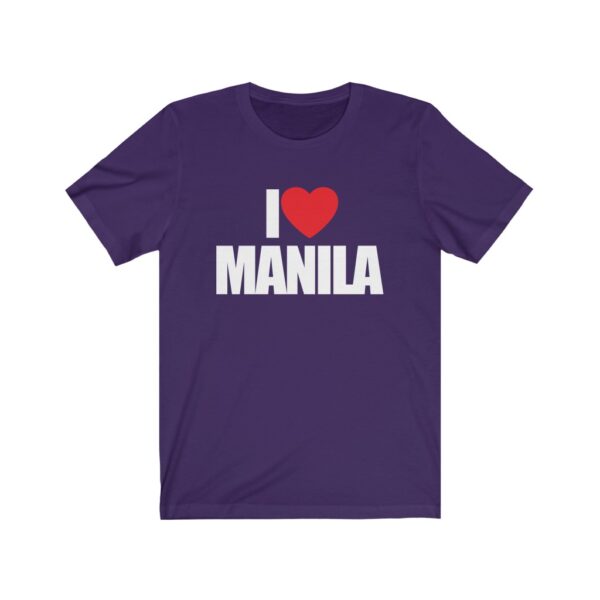 "I Love Manila" (White Letterings) Unisex Jersey Short Sleeve Tee - Image 5