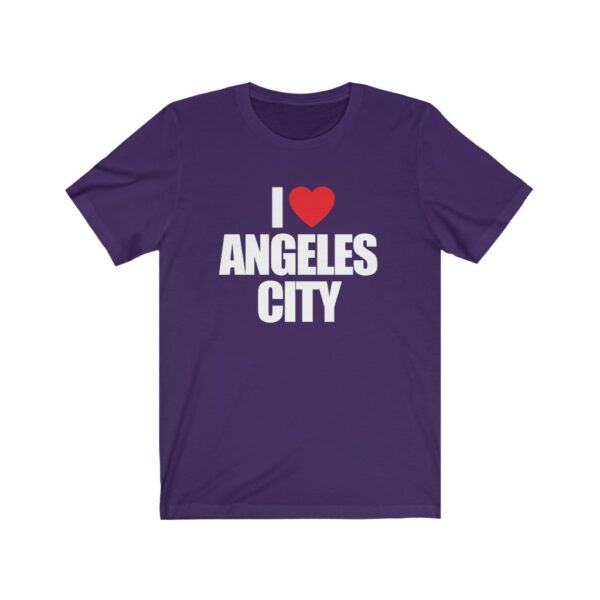 "I Love Angeles City" (White Letterings) Unisex Jersey Short Sleeve Tee - Image 5