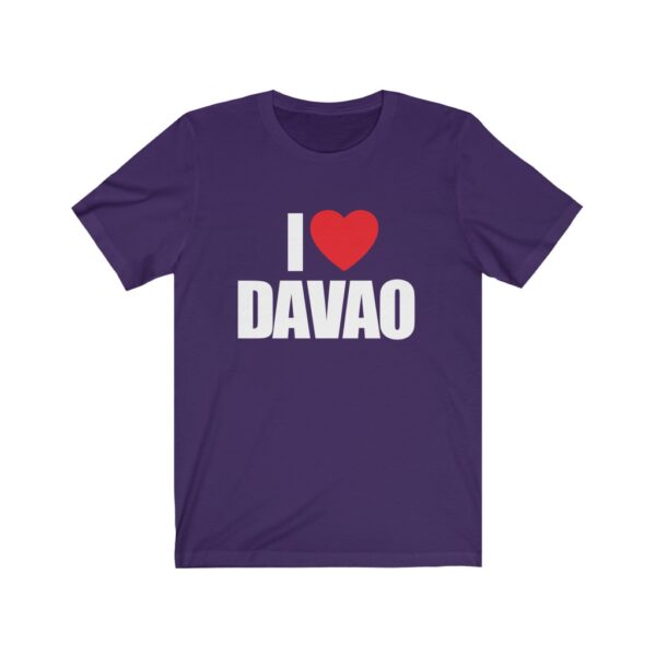 "I Love Davao" (White Letterings) Unisex Jersey Short Sleeve Tee - Image 5