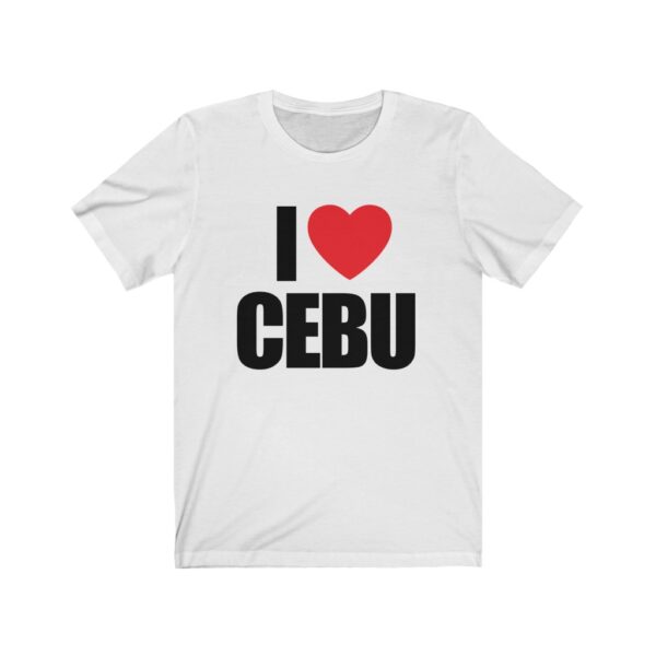 "I Love Cebu" (Black Lettering) Unisex Jersey Short Sleeve Tee