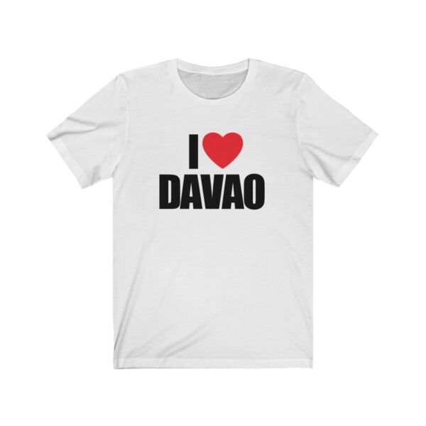 "I Love Davao" (Black Lettering) Unisex Jersey Short Sleeve Tee