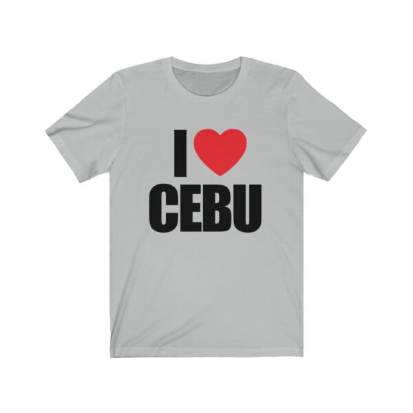 "I Love Cebu" (Black Lettering) Unisex Jersey Short Sleeve Tee - Image 3