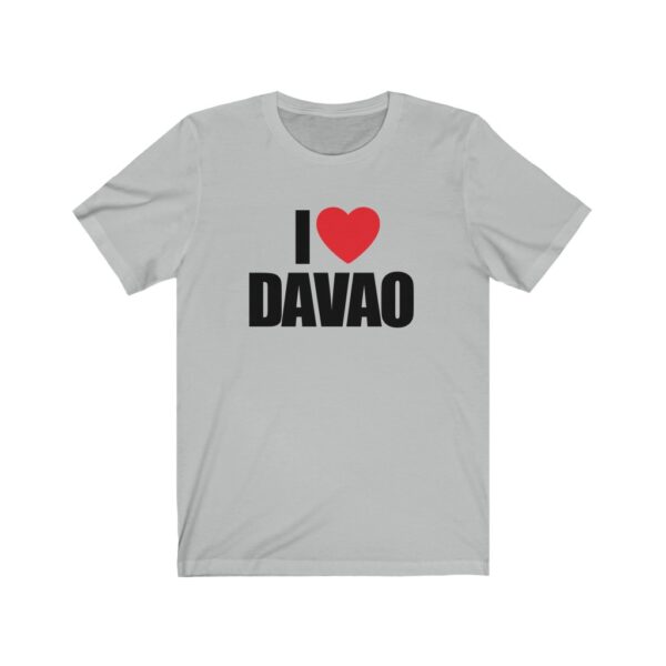 "I Love Davao" (Black Lettering) Unisex Jersey Short Sleeve Tee - Image 3