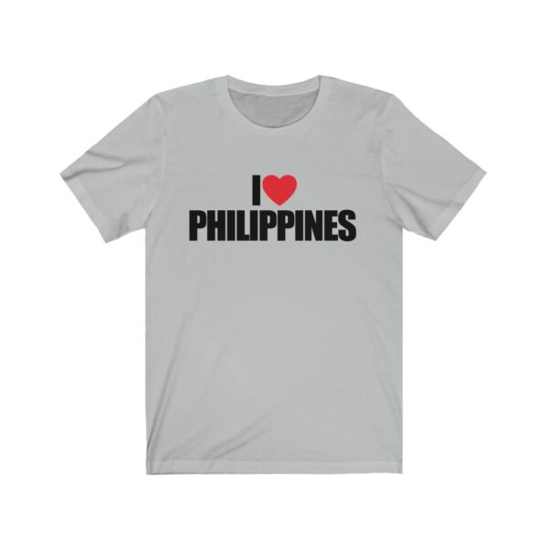 "I Love Philippines" (Black Lettering) Unisex Jersey Short Sleeve Tee