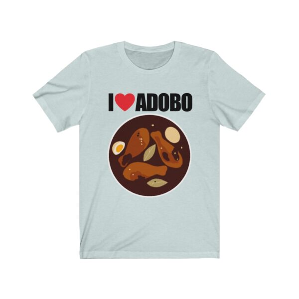 "I Love Adobo" (Black Lettering) Unisex Jersey Short Sleeve Tee - Image 2