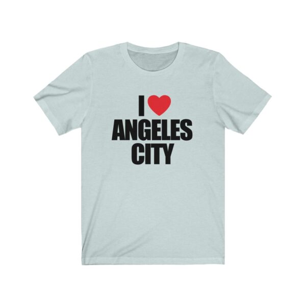 "I Love Angeles City" (Black Lettering) Unisex Jersey Short Sleeve Tee - Image 2