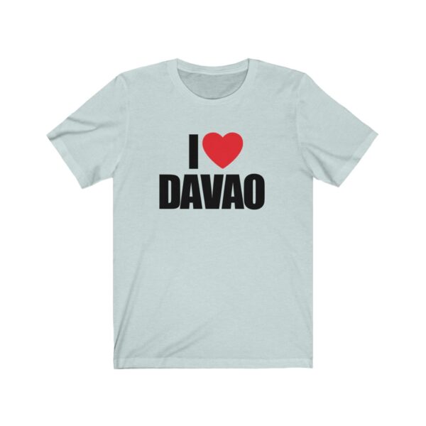 "I Love Davao" (Black Lettering) Unisex Jersey Short Sleeve Tee - Image 2