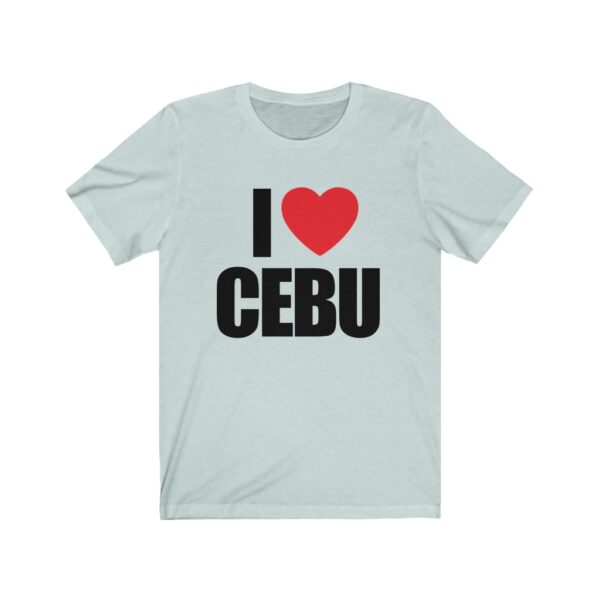 "I Love Cebu" (Black Lettering) Unisex Jersey Short Sleeve Tee - Image 2