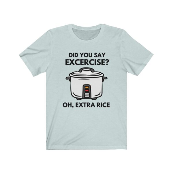 "Extra Rice" (Black Lettering) Unisex Jersey Short Sleeve Tee - Image 3