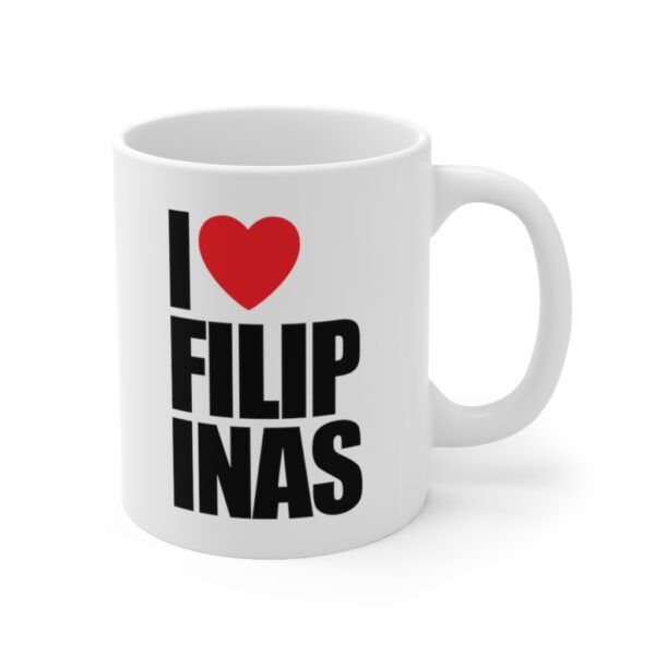 "I Love Filipinas" Ceramic Mug 11oz - Image 4