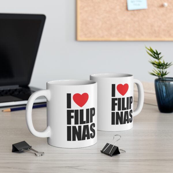 "I Love Filipinas" Ceramic Mug 11oz - Image 5