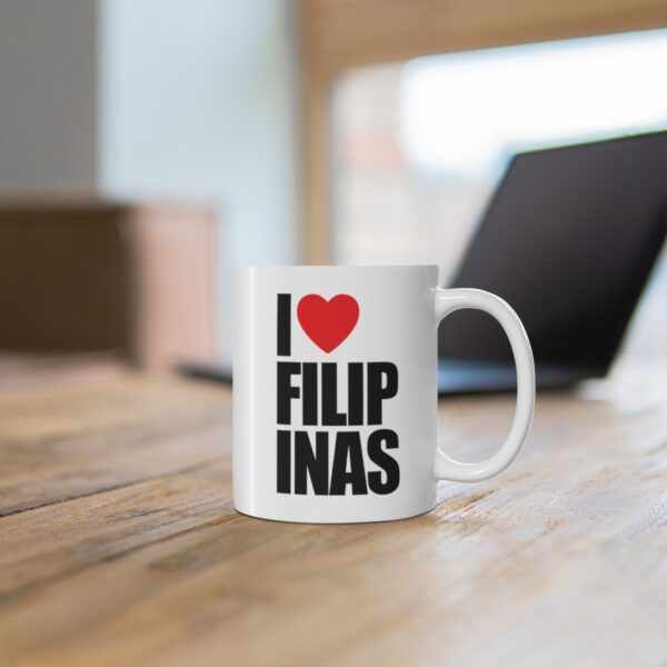 "I Love Filipinas" Ceramic Mug 11oz - Image 6