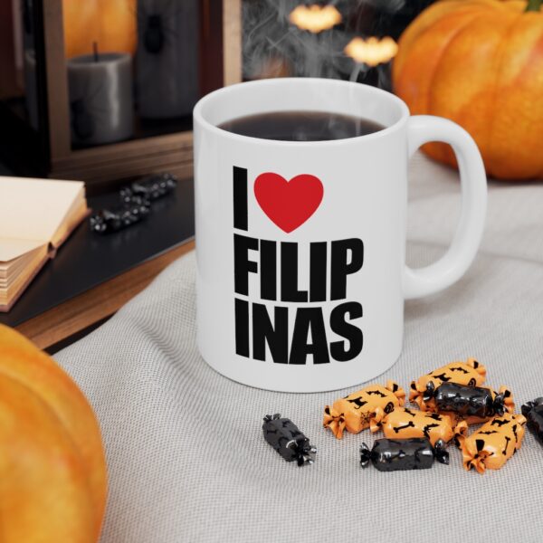 "I Love Filipinas" Ceramic Mug 11oz - Image 7